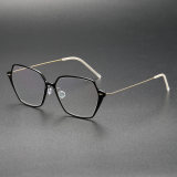 Square Titanium Glasses LE8012_Black