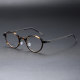 Round Titanium & Acetate Glasses LE8001_Tortoise
