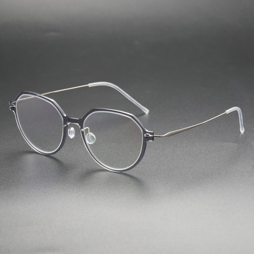 Round Titanium Glasses LE8011_Gray