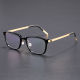 Square Titanium & Acetate Glasses LE8005_Black