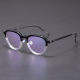 Geometric Titanium & Acetate Glasses LE8003_Black - Clear