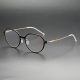 Round Titanium Glasses LE8011_Black