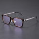 Square Titanium & Acetate Glasses LE8010_Tortoise
