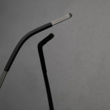 Round Titanium & Acetate Glasses LE8007_Black