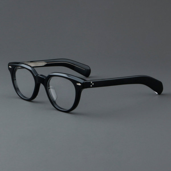 Round Acetate Glasses LE7073_Black