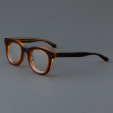 Round Acetate Glasses LE7069_Brown
