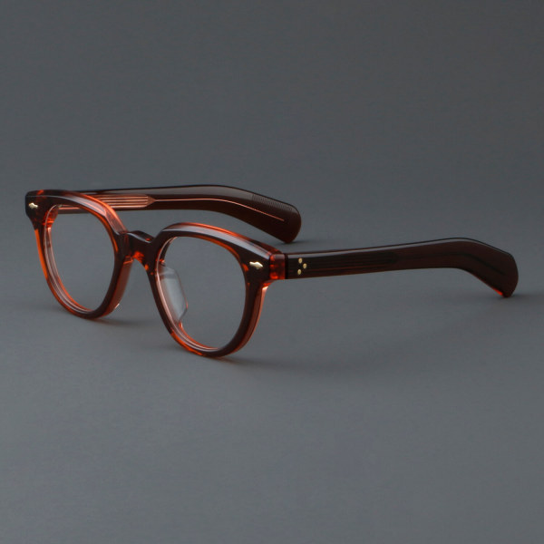Round Acetate Glasses LE7073_Red