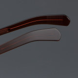 Round Acetate Glasses LE7073_Red