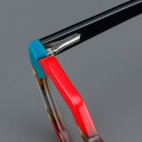 Geometric Acetate Glasses LE7074_Red - Tortoise