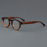 Round Acetate Glasses LE7068_Brown