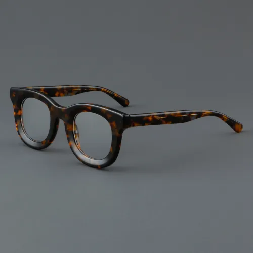 Round Acetate Glasses LE7069_Tortoise