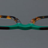 Square Acetate Glasses LE7072_Green - Tortoise