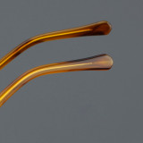 Round Acetate Glasses LE7067_Blue - Tortoise