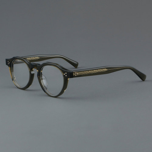 Round Acetate Glasses LE7068_Green