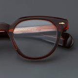 Round Acetate Glasses LE7073_Red