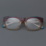 Square Acetate Glasses LE7072_Pink - Tortoise Front View