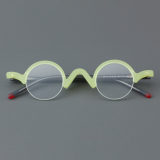 Harf Rim Acetate Glasses LE7060_Green Front View