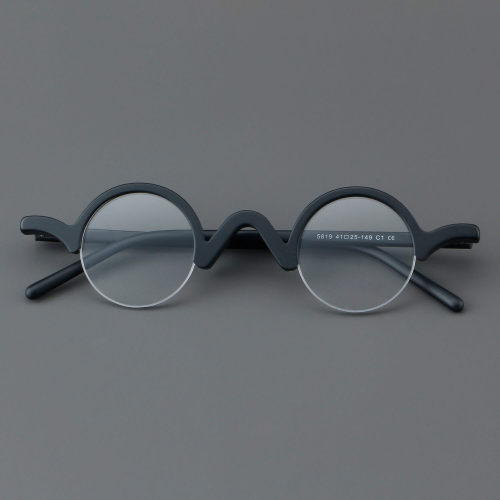 Harf Rim Acetate Glasses LE7060_Black