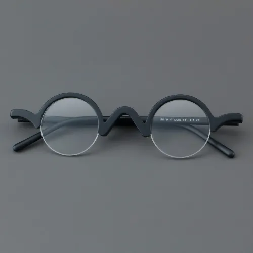 Harf Rim Acetate Glasses LE7060_Black