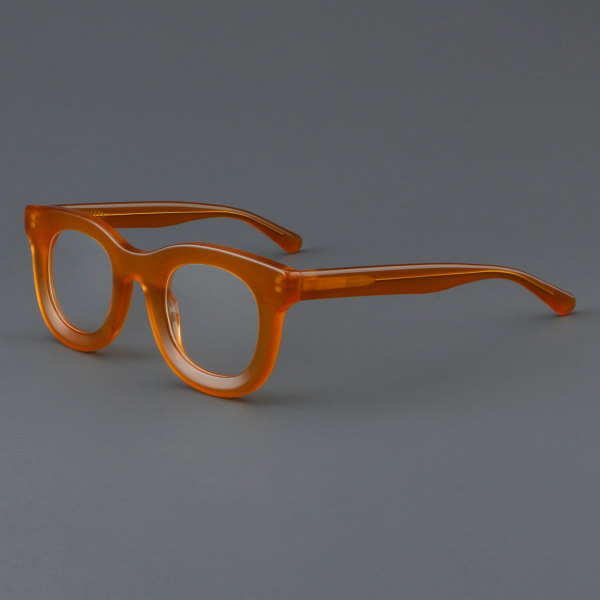 Round Acetate Glasses LE7069_Orange
