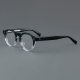Round Acetate Glasses LE7068_Black - Clear