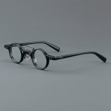 Round Acetate Glasses LE7015_Black