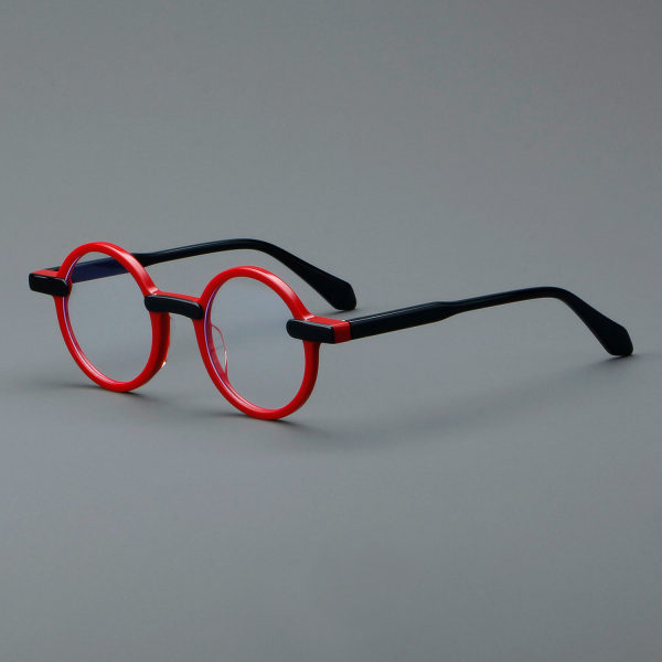 Round Acetate Glasses LE7036_Red