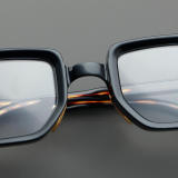 Rectangle Acetate Glasses LE7002_Black - Tortoise