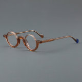 Round Acetate Glasses LE7051_Brown