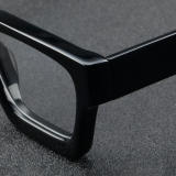 Square Acetate Glasses LE7023_Black
