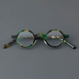 Round Acetate Glasses LE7019_Tortoise Front View