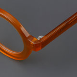 Round Acetate Glasses LE7032_Orange