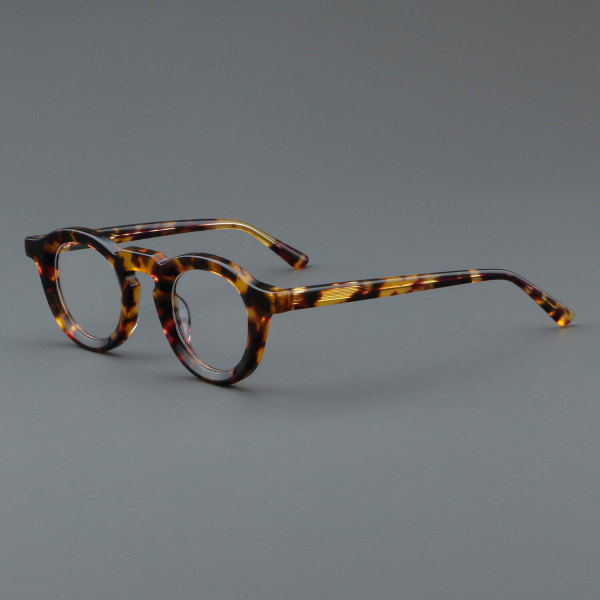Round Acetate Glasses LE7054_Tortoise