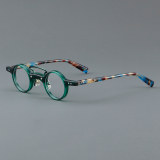 Round Acetate Glasses LE7015_Green