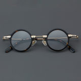 Round Acetate Glasses LE7028_Tortoise Front View