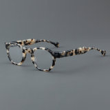 Geometric Acetate Glasses LE7026_Beige Tortoise