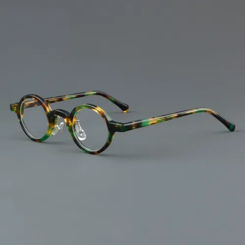 Round Acetate Glasses LE7019_Tortoise