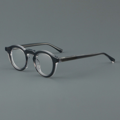 Round Acetate Glasses LE7054_Grey