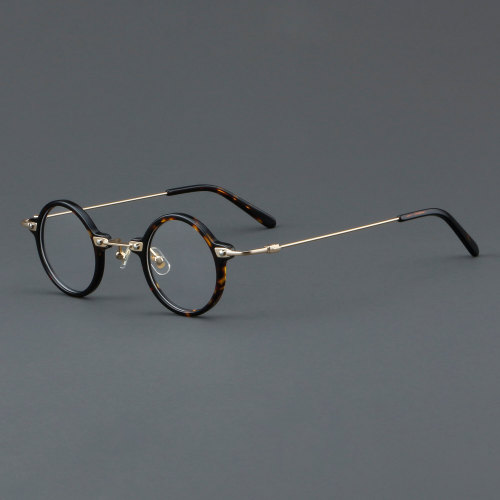 Round Acetate Glasses LE7028_Tortoise