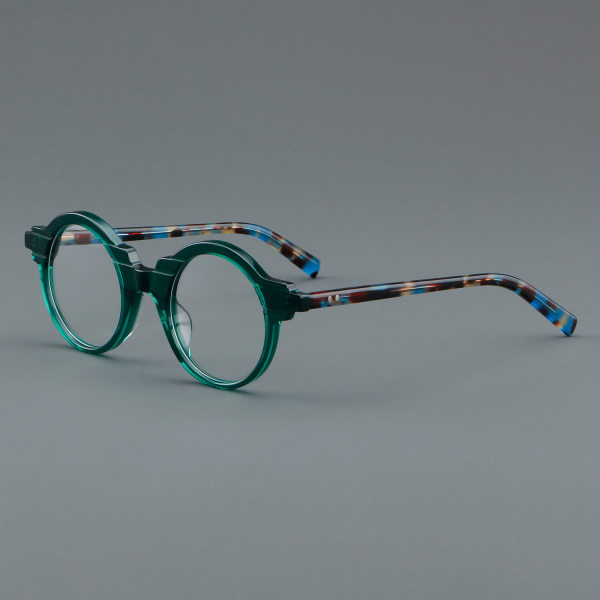 Round Acetate Glasses LE7029_Green