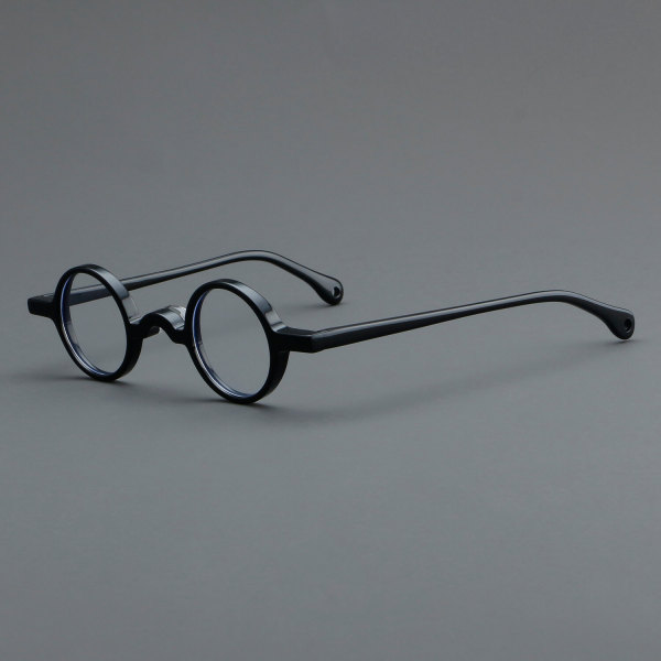 Round Acetate Glasses LE7009_Black