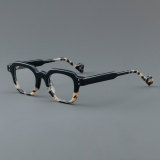 Square Acetate Glasses LE7047_Black - Beige