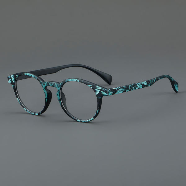 Round Acetate Glasses LE7034_Colorful C3