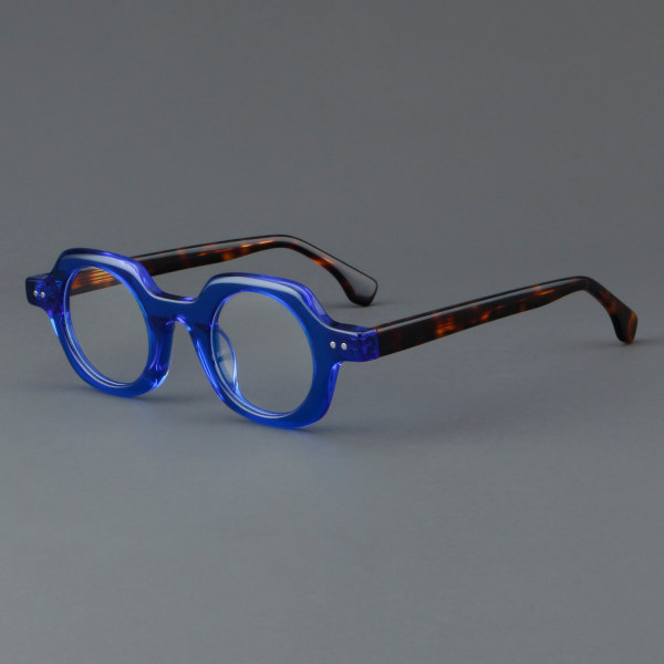 Geometric Acetate Glasses LE7025_Blue