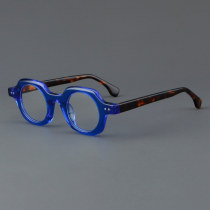 Geometric Acetate Glasses LE7025_Blue Geometric Acetate Glasses LE7025_Blue