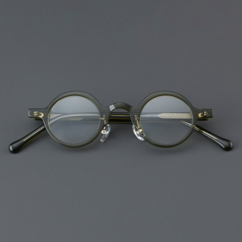 Round Acetate Glasses LE7019_Green