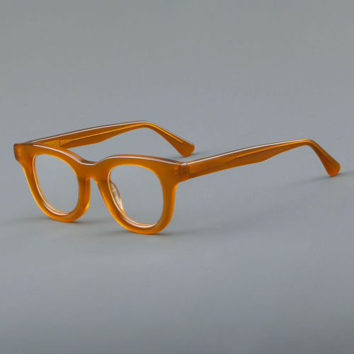 Round Acetate Glasses LE7041_Orange