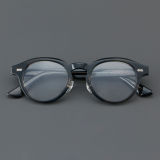 Round Acetate Glasses LE7006_Grey Front View