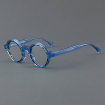 Round Acetate Glasses LE7057_Blue