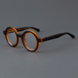 Round Acetate Glasses LE7032_Brown
